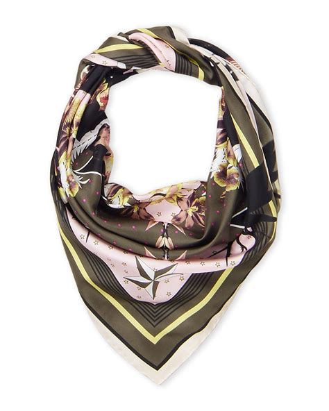 givenchy printed woven scarf green pink|givenchy scarf for women.